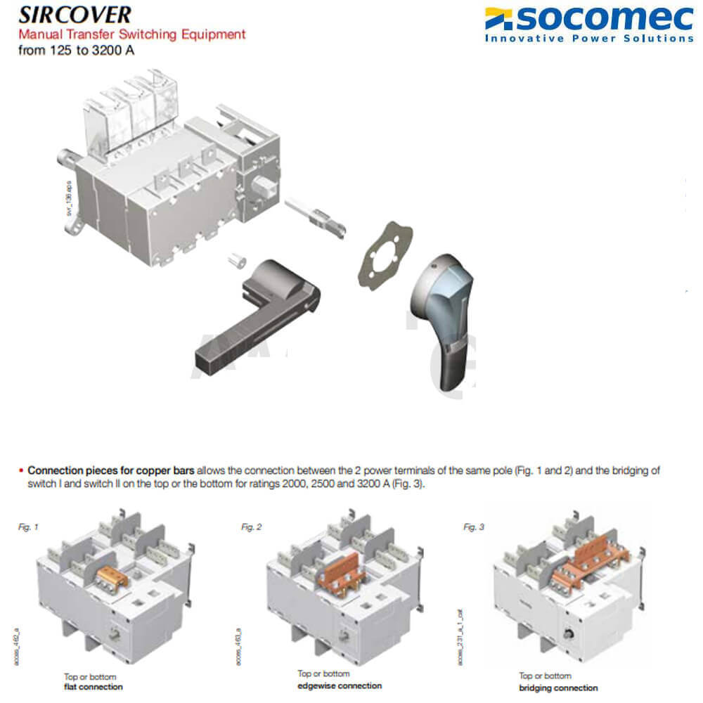 រចនាសម្ព័ន្ធ ឧបករណ៍បំលែងថាមពលដោយដៃ MTS Sircover-41AC3080 3P 800A 415VAC
