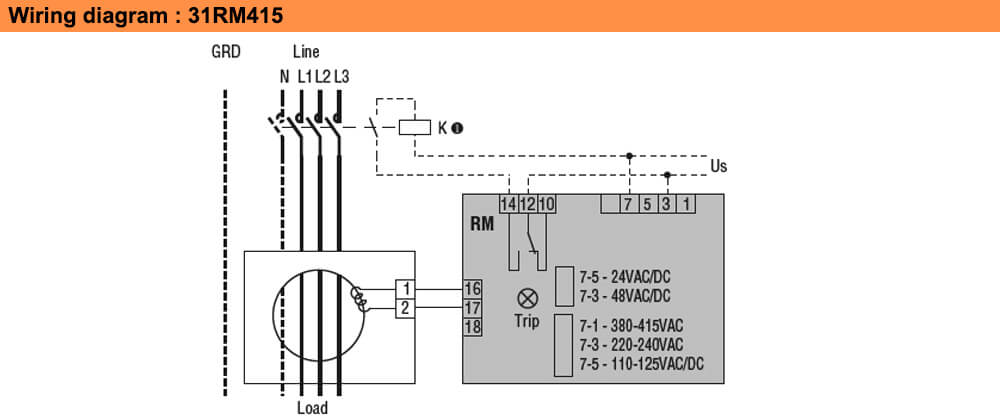 ដ្យាក្រាមតភ្ជាប់ : Lovato relay 31RM415