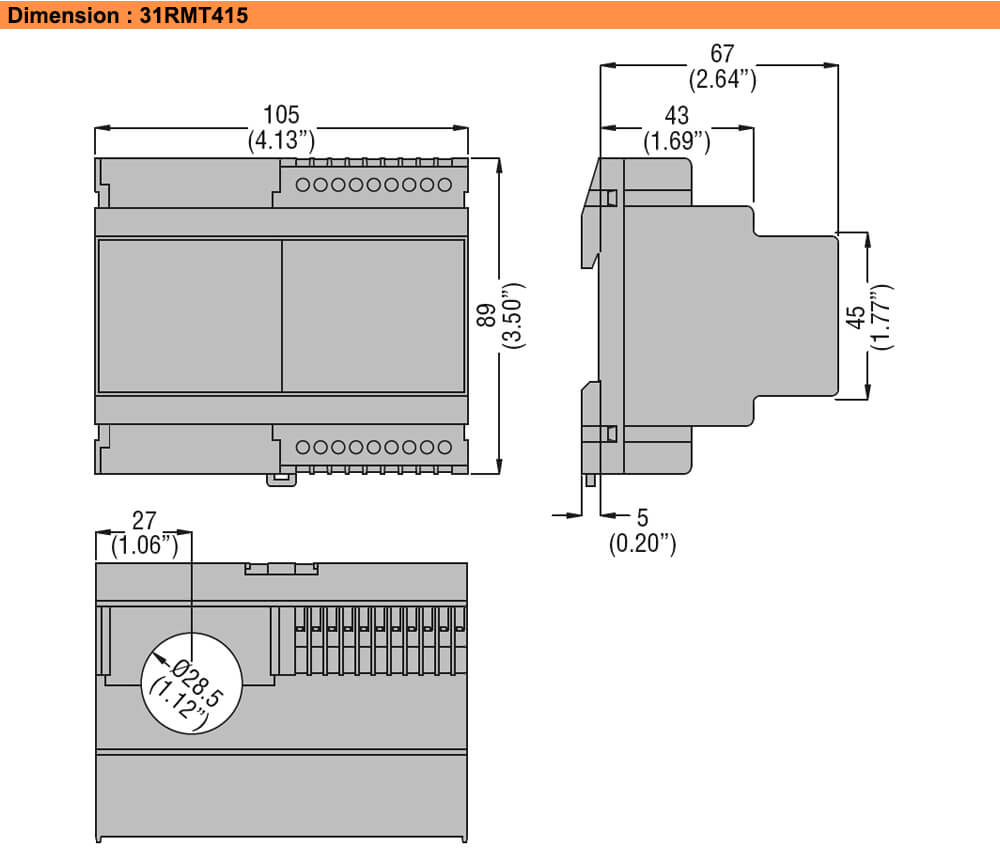 ទំហំ : Lovato relay 31RMT415