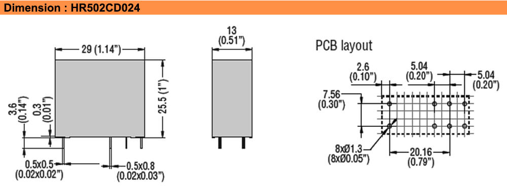 ទំហំ : Lovato relay HR502CD024
