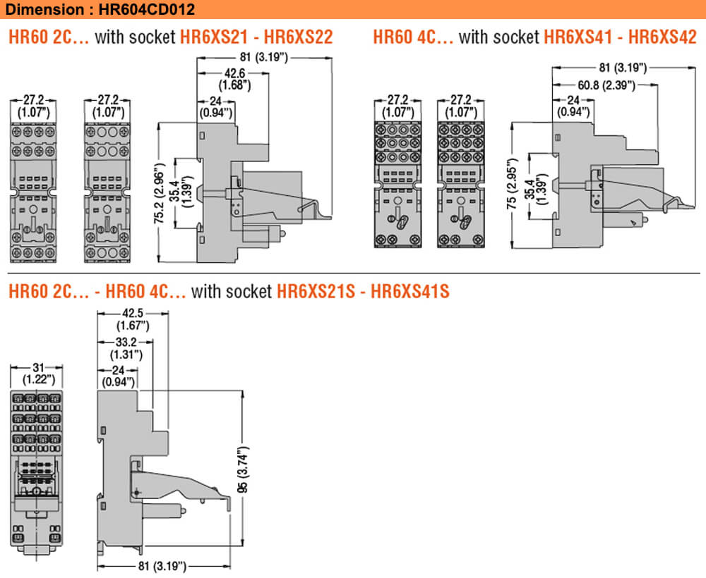 ទំហំ : Lovato relay HR604CD012