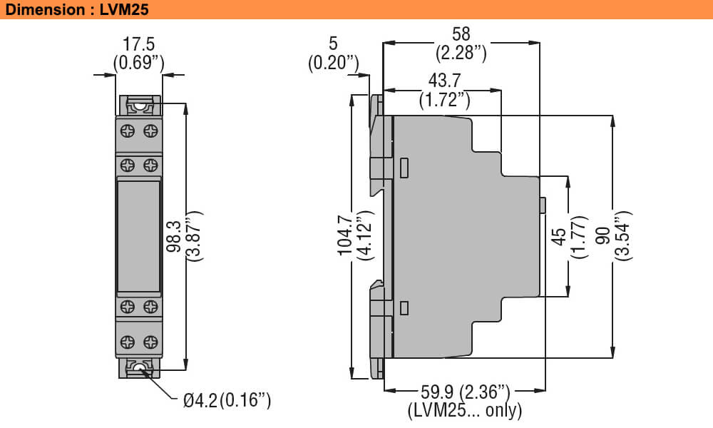 ទំហំ : Lovato relay LVM25240