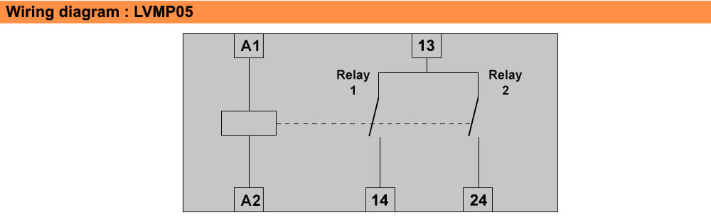 ដ្យាក្រាមតភ្ជាប់ : Lovato relay LVMP05