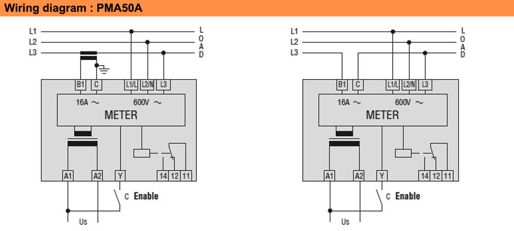 ដ្យាក្រាមតភ្ជាប់ : Lovato relay PMA50A415
