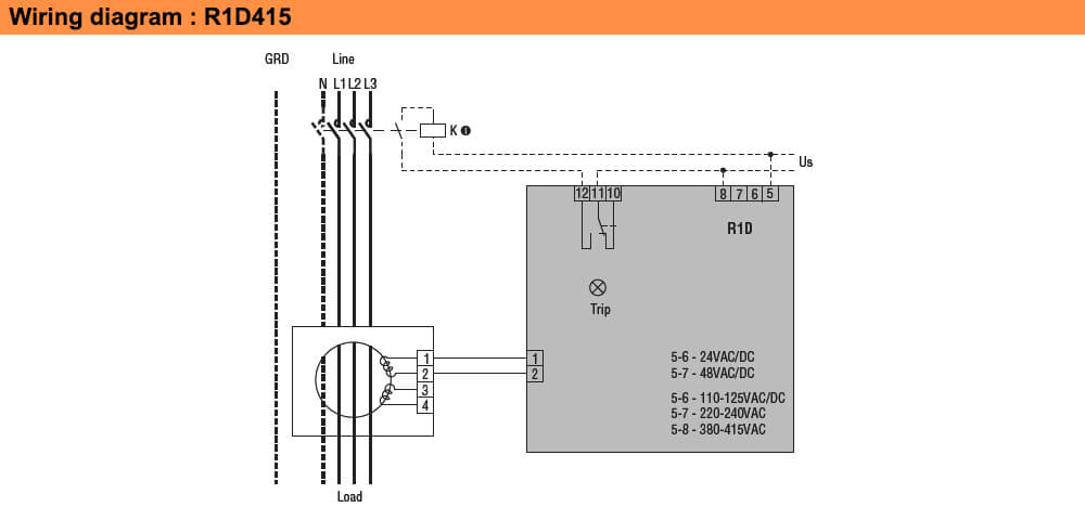 ដ្យាក្រាមតភ្ជាប់ : Lovato relay R1D415