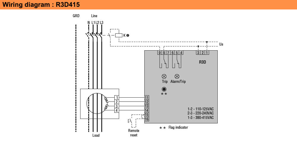 ដ្យាក្រាមតភ្ជាប់ : Lovato relay R3D415
