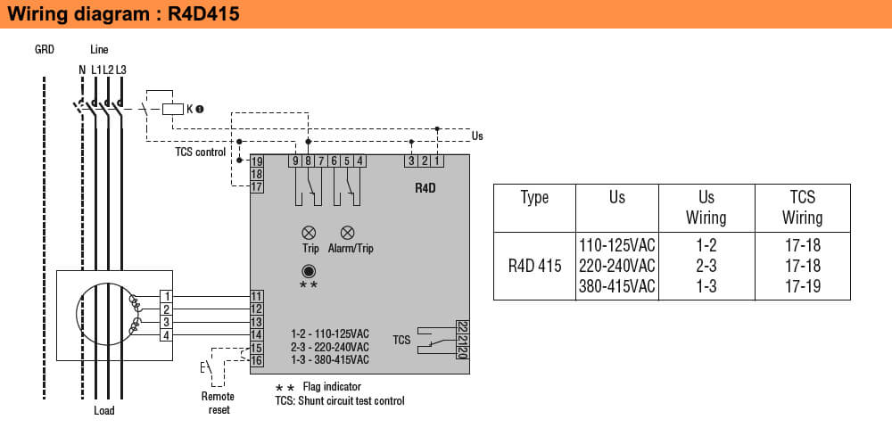 ដ្យាក្រាមតភ្ជាប់ : Lovato relay R4D415