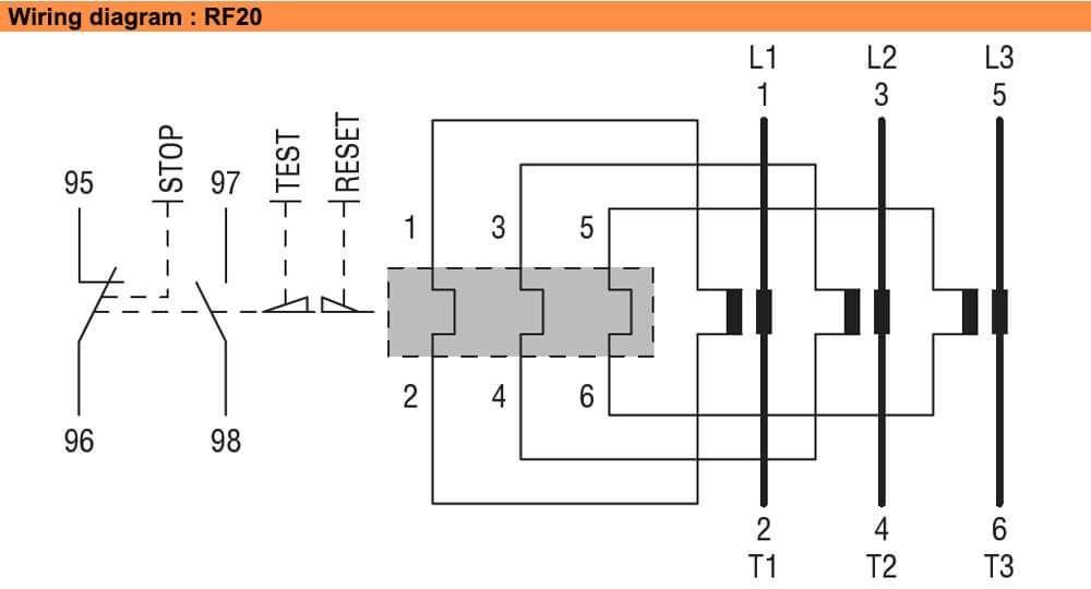 ដ្យាក្រាមតភ្ជាប់ : Lovato relay RF200125