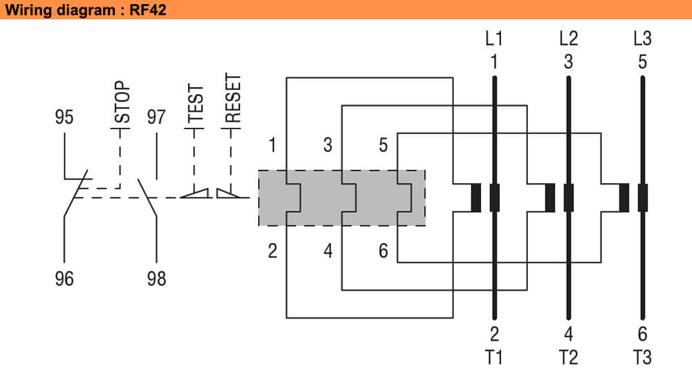 ដ្យាក្រាមតភ្ជាប់ : Lovato relay RF420300
