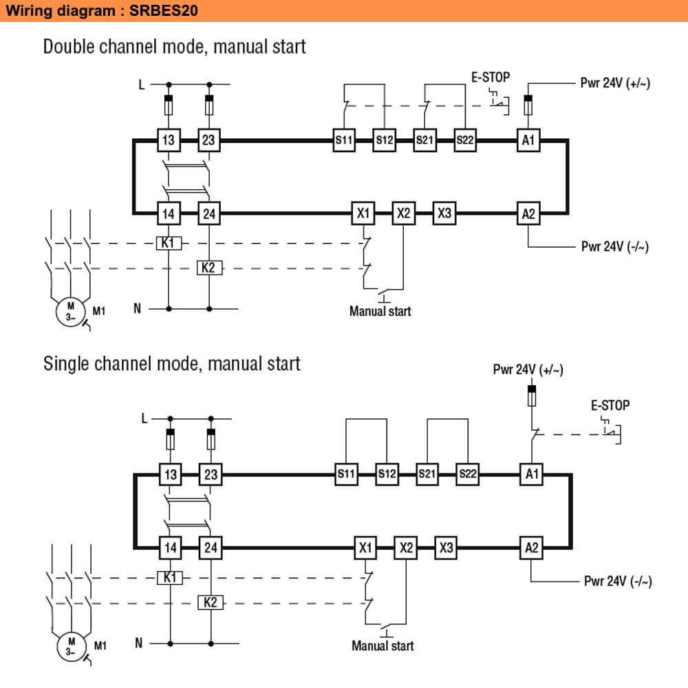 ដ្យាក្រាមតភ្ជាប់ : Lovato relay SRBES20