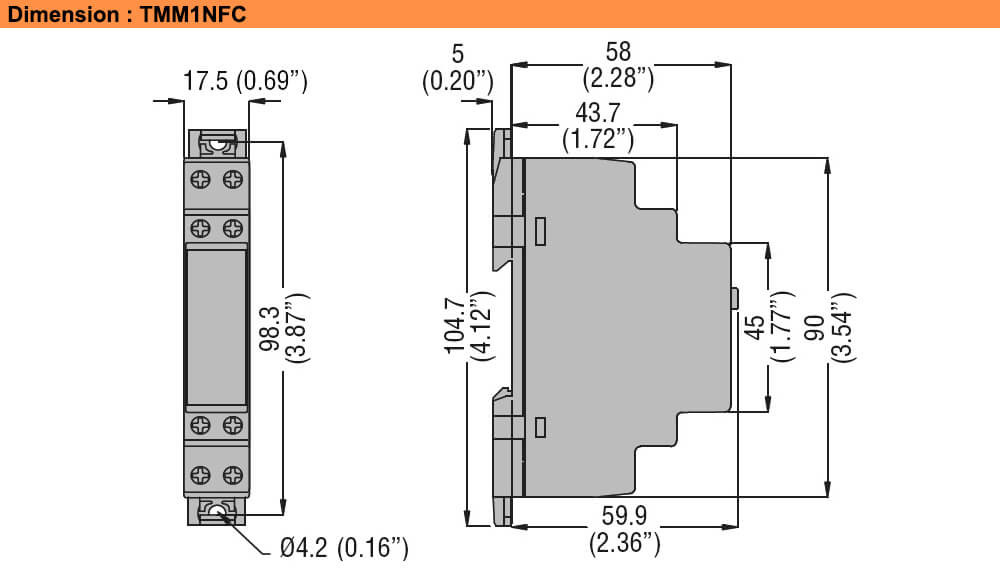 ទំហំ : Lovato relay TMM1NFC