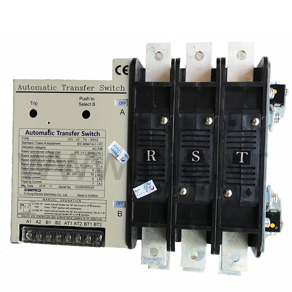 ATS Osemco 4P 600A OSS-66TN ( On-Off-On ) : កុងតាក់ថាមពលដោយស្វ័យប្រវត្តិ