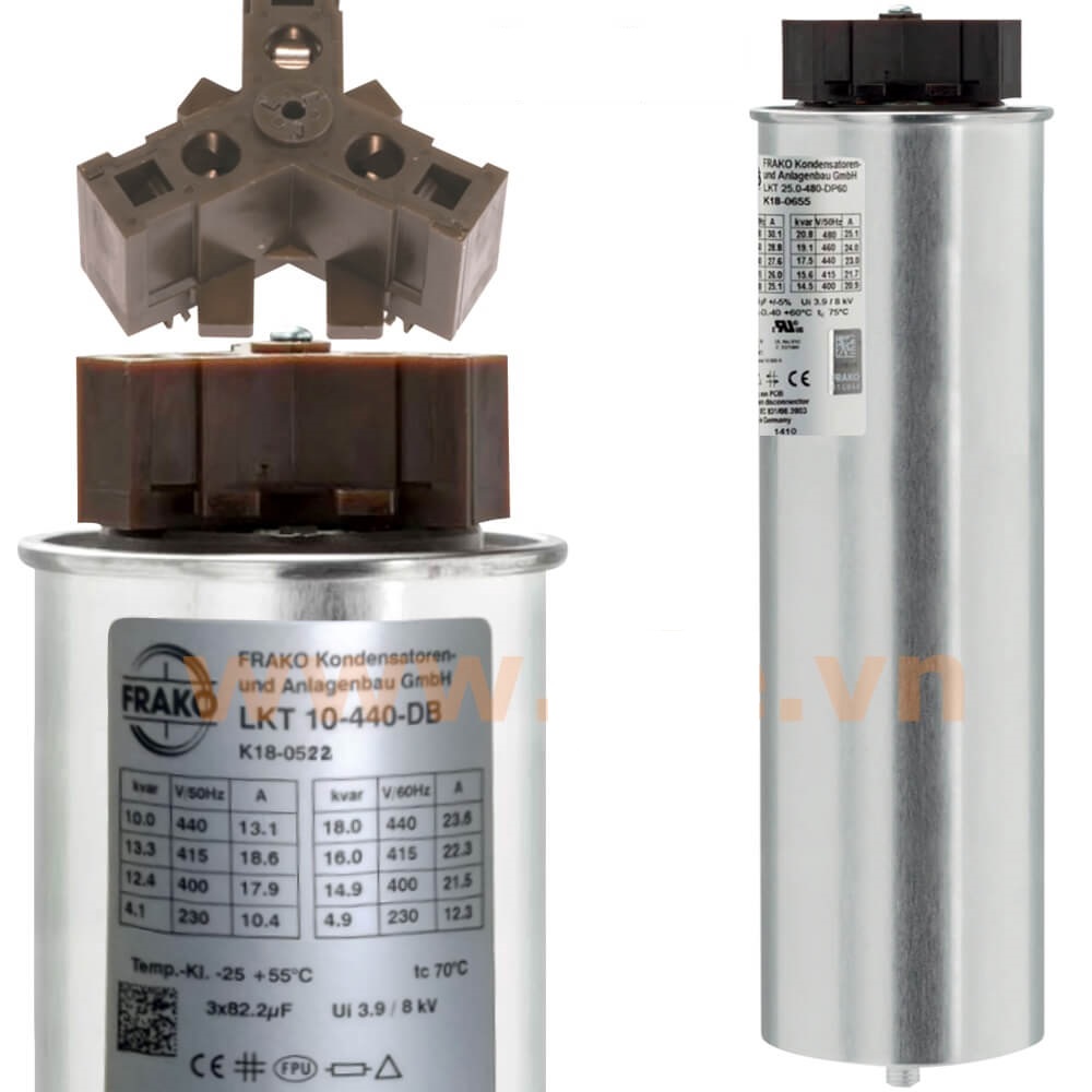 Capacitor Frako LKT10.0-440-DBA : កុងដុង 3P 10Kvar 440V 50Hz