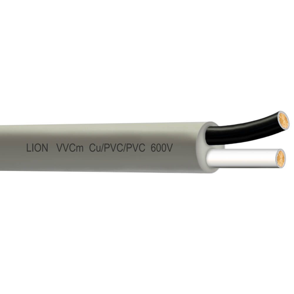 Lion VVCm-2x8 - 600V : Flexible Cable VVCm ២ ស្នូល បណ្តួល ស្ពាន់ 600V