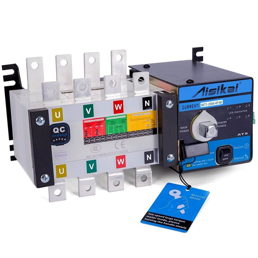 ATS Aisikai 4P 250A SKT1-250A: កុងតាក់ថាមពលដោយស្វ័យប្រវត្តិ