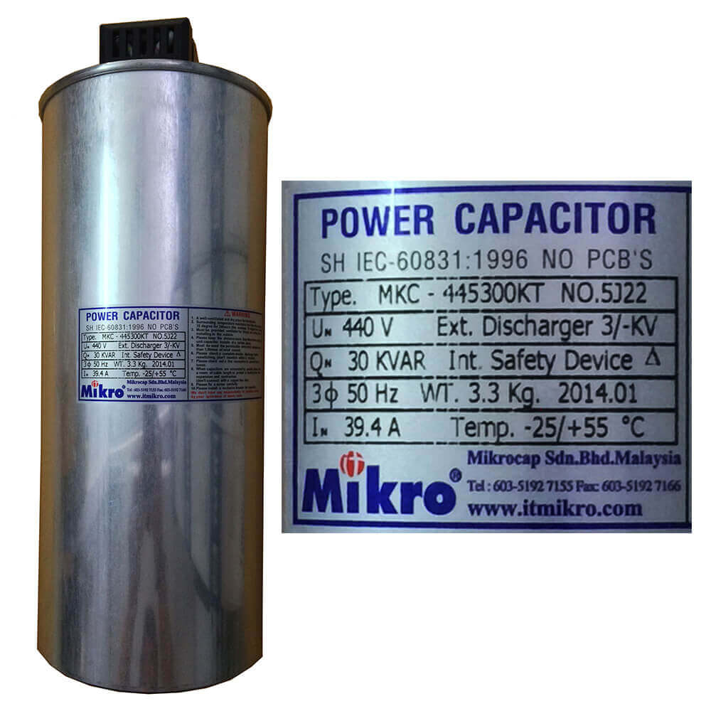Capacitor Mikro MKC-445300KT កុងដុង 3P 30Kvar