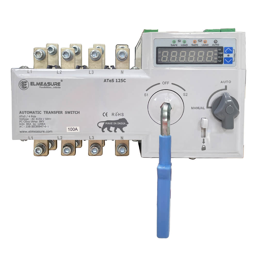 Elmeasure ATeS-100C: ATS 4P 100A ជាមួយឧបករណ៍បញ្ជា និងការតភ្ជាប់ cloud