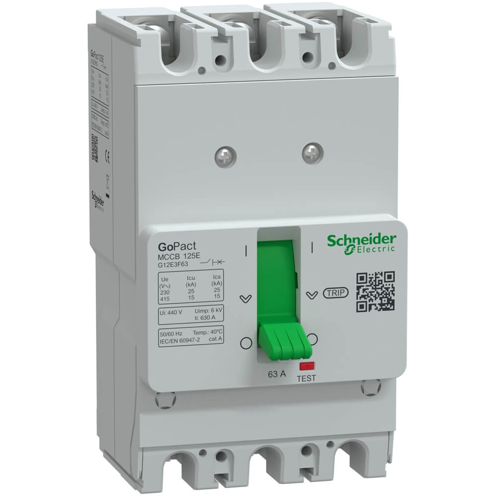 MCCB GoPact Schneider G12E3F63 : MCCB 3P 63A