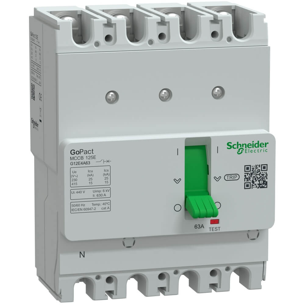 MCCB GoPact Schneider G12E4F63 : MCCB 4P 63A