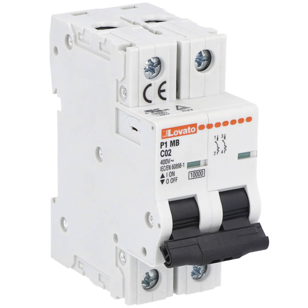 Lovato P1MB2PC02: MCB 2P 2A សៀគ្វីស្វ័យប្រវត្តិ