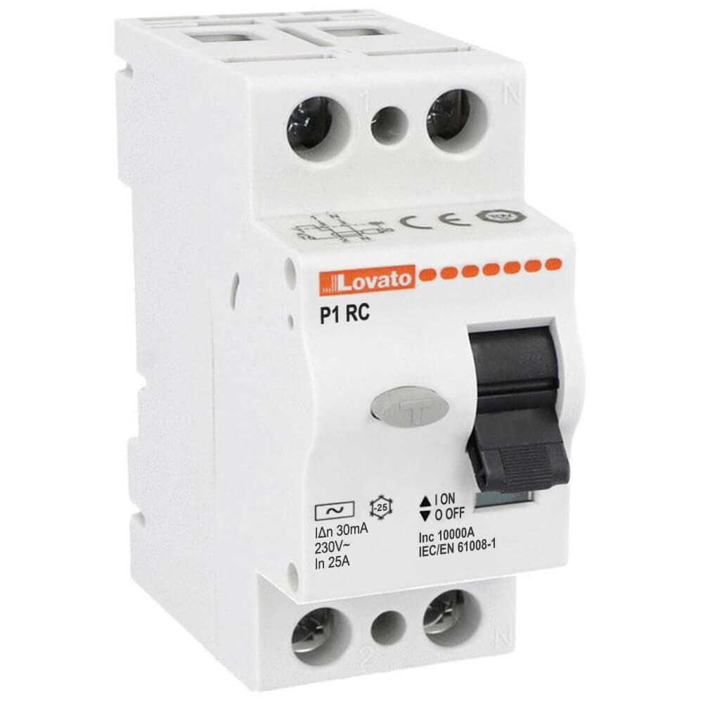 Lovato P1RC2P25AC030: RCCB 2P 25A សៀគ្វី RCCB