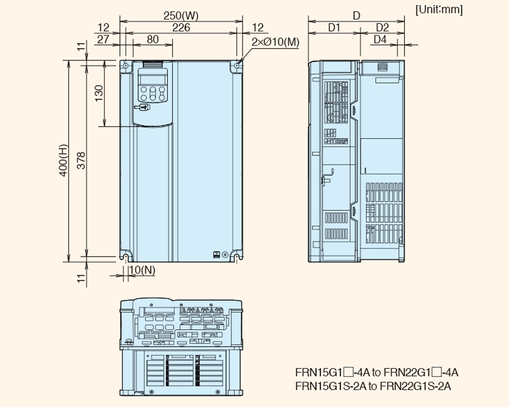 ទំហំ អាំងវឺរទ័រFuji Frenic-Mega FRN18.5G1S-4A 18.5kW 25HP