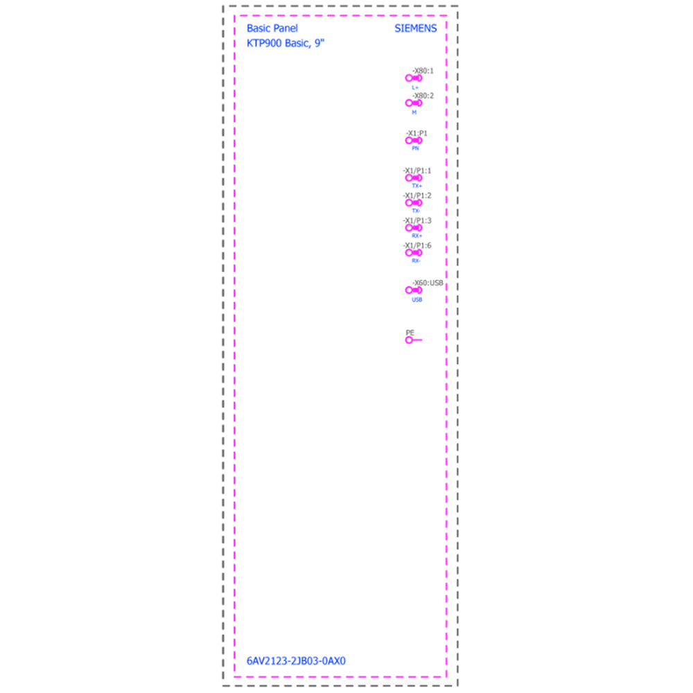Cách đấu nối Siemens Simatic 6AV2123-2JB03-0AX0 : Màn hình Simatics HMI