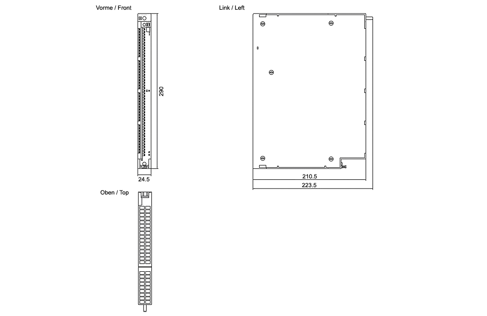 Kích thước Siemens Simatic 6ES7431-1KF10-0AB0 : Mô đun SM 431 Simatics S7-400