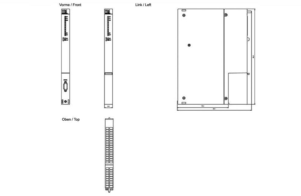 Kích thước Siemens Simatic 6GK7443-5DX05-0XE0 : Bộ xử lý giao tiếp CP 443-5 Simatics S7-400