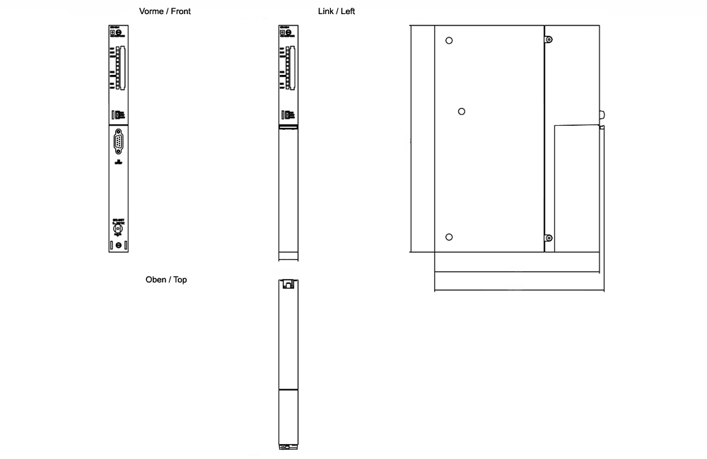 Kích thước Siemens Simatic 6ES7412-2XK07-0AB0 : Bộ xử lý trung tâm CPU 412-2 Simatics S7-400