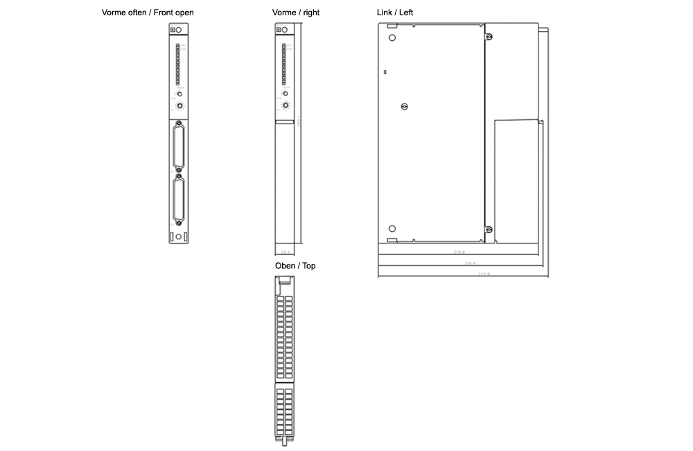 Kích thước Siemens Simatic 6ES7461-3AA01-0AA0 : Mô đun IM 460-3 Simatics S7-400