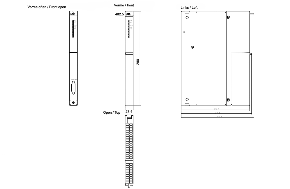 Kích thước Siemens Simatic 6ES7441-1AA05-0AE0 : Khớp nối mô đun CP 441-1 Simatics S7-400