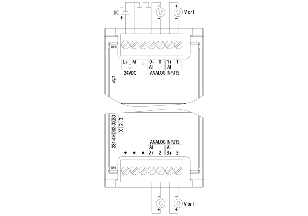 Cách đấu nối Siemens Simatic 6ES7231-5QF32-0XB0 : Mô đun SM 1231 TC Simatics S7-1200